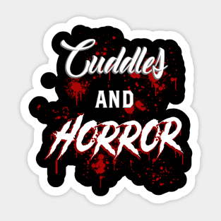 cuddles and horror Sticker